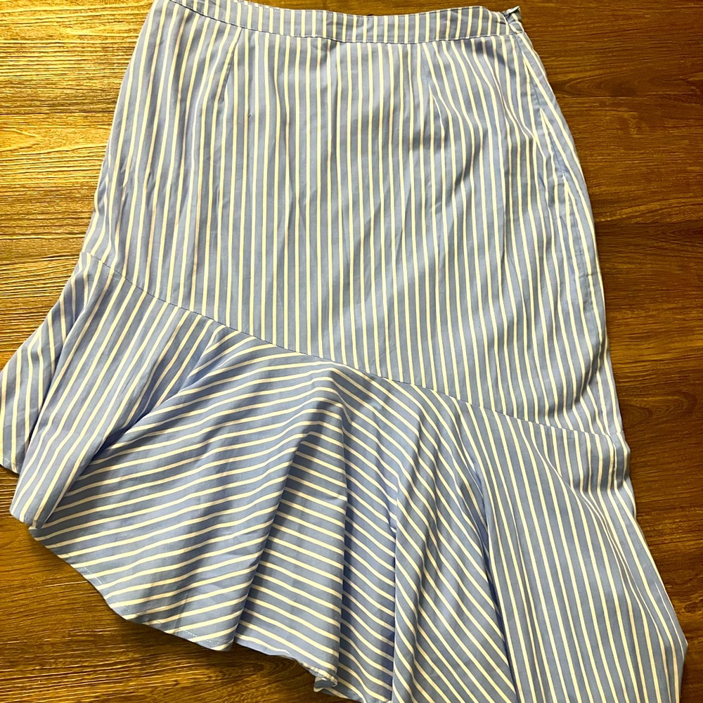 Blue and white skirt